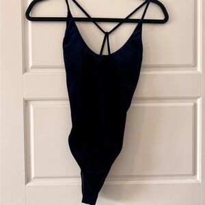 Navy Strappy One-Piece Bodysuit